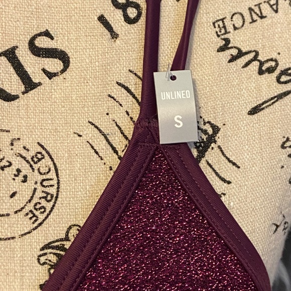 NWT Pink Victoria’s Secret Burgundy Bralette S/P - Picture 2 of 6